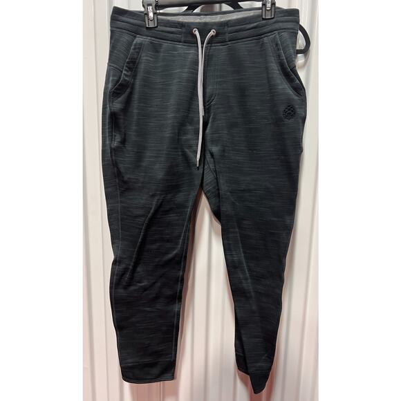 Stio Men’s Jogger Pants Large Black Stretch Knit Tapered Fit Athleisure Gym - Picture 1 of 14